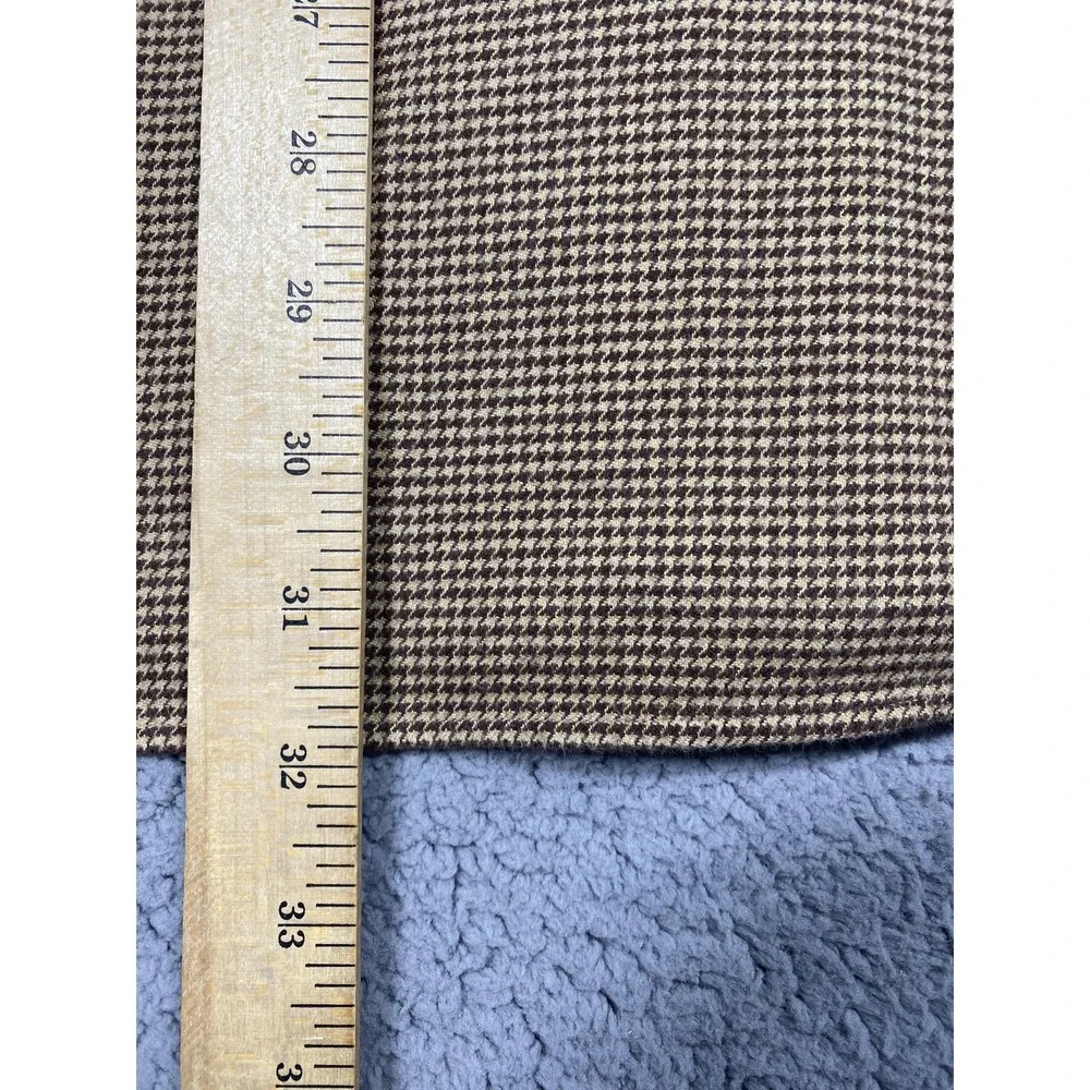 Polo Ralph Lauren Shirt‎ Mens Large Brown Tan Houndstooth Long Sleeve Button Up